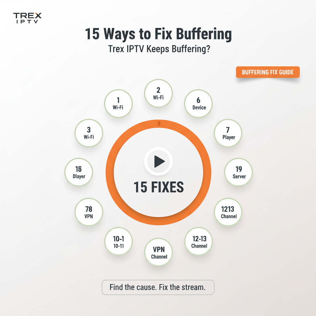 Trex IPTV Keeps Buffering? 15 Ways to Fix Trex IPTV Buffering