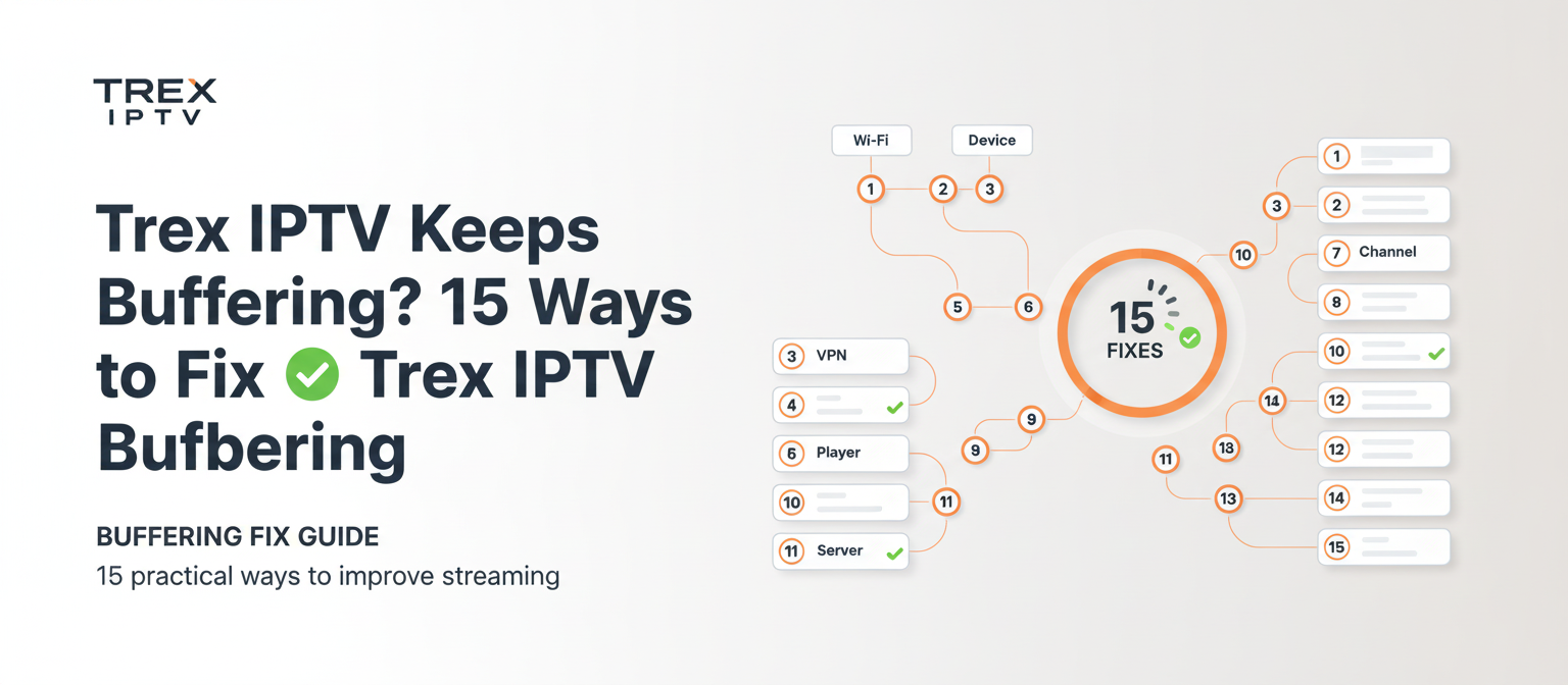 Trex IPTV keeps buffering 15 ways to fix