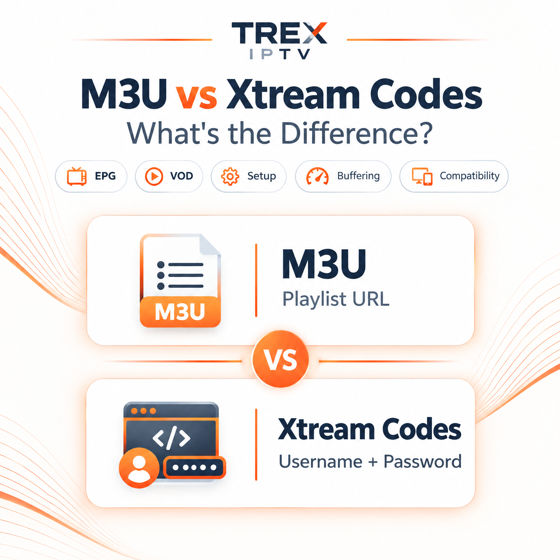 Trex IPTV M3U vs Xtream Codes: Which Is Better?